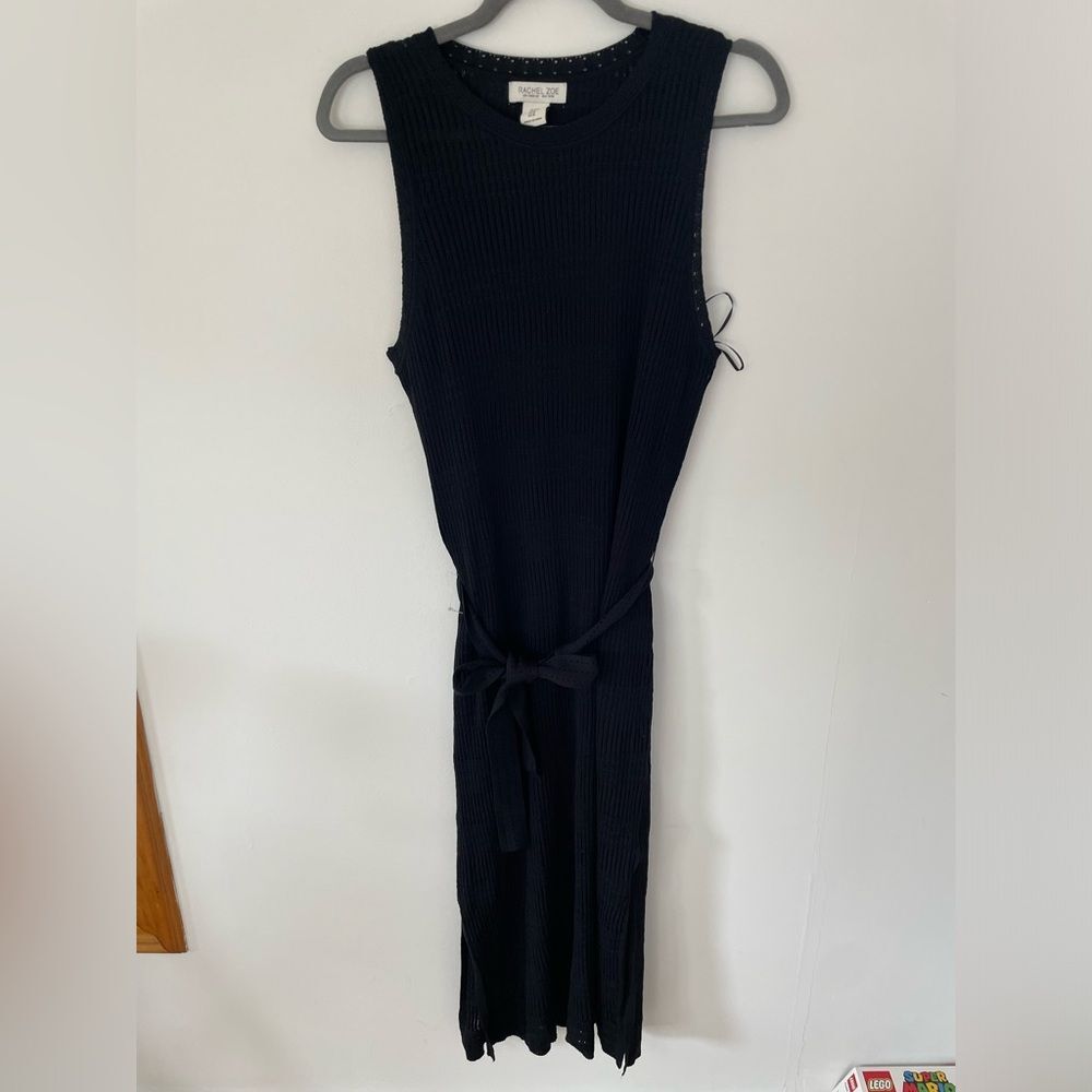 Rachel Zoe black sleeveless knit dress Size M NWOT